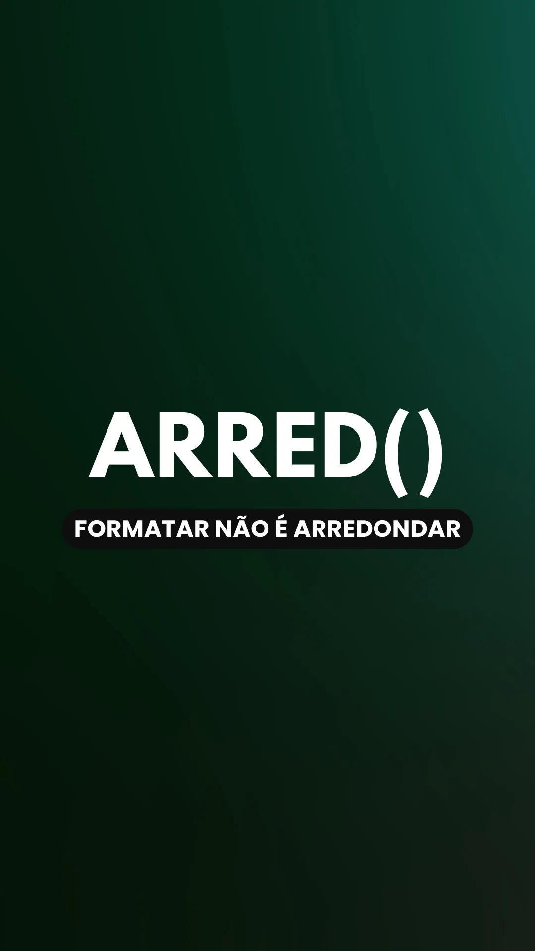 Capa do vídeo: Função ARRED(): arredonde valores e padronize casas decimais