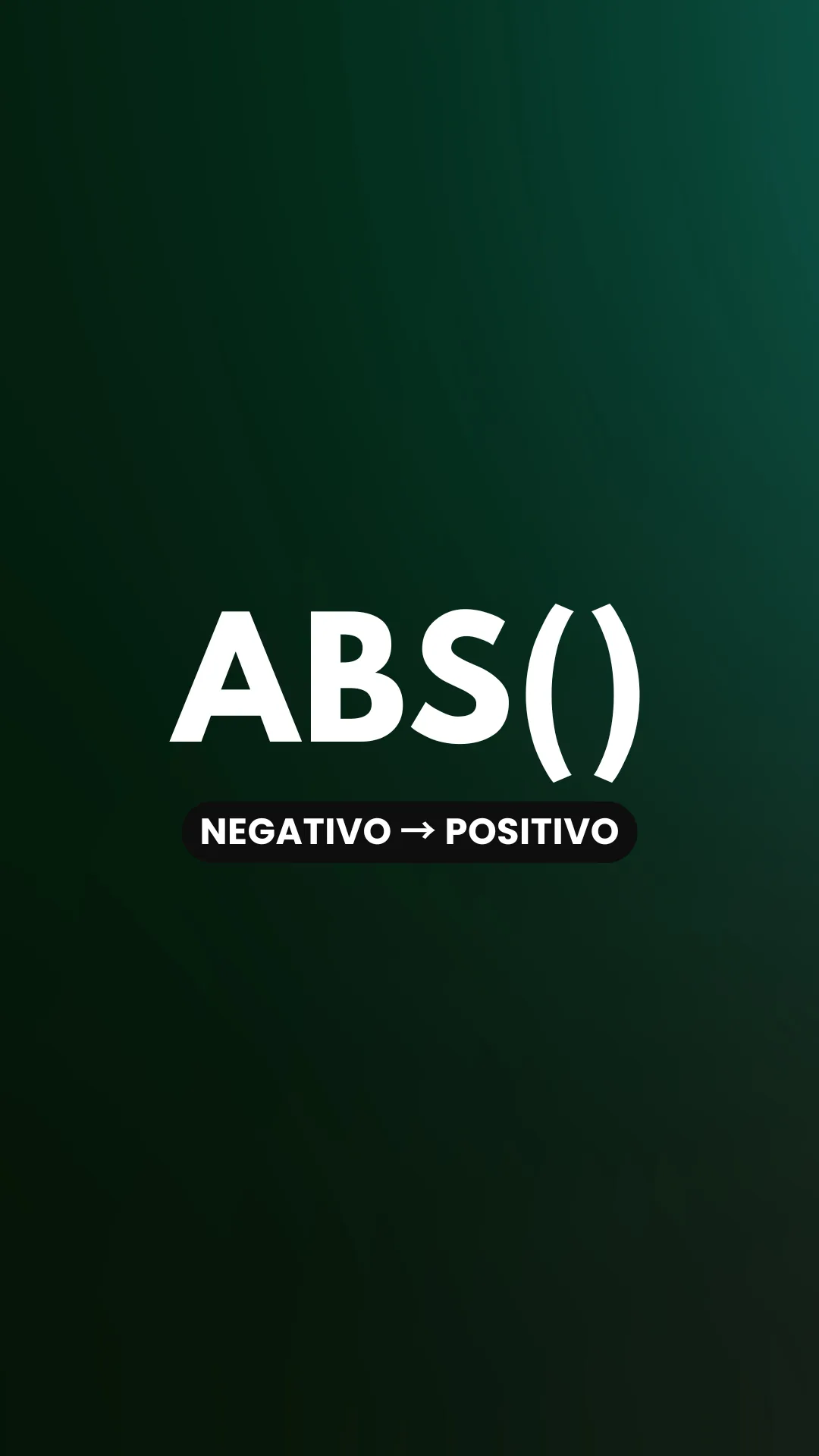 Capa do vídeo: Função ABS(): transforme números negativos em positivos