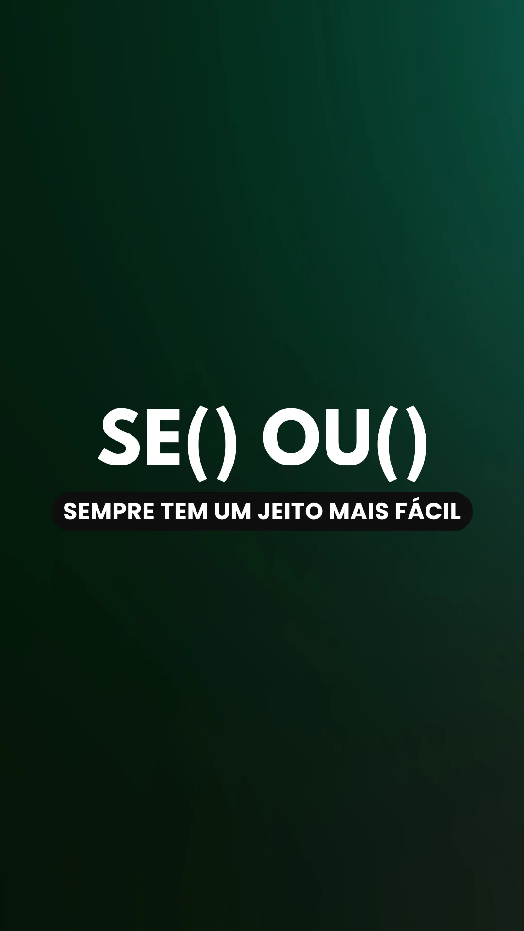 Capa do vídeo: SE() com OU(): classifique quando qualquer condição basta