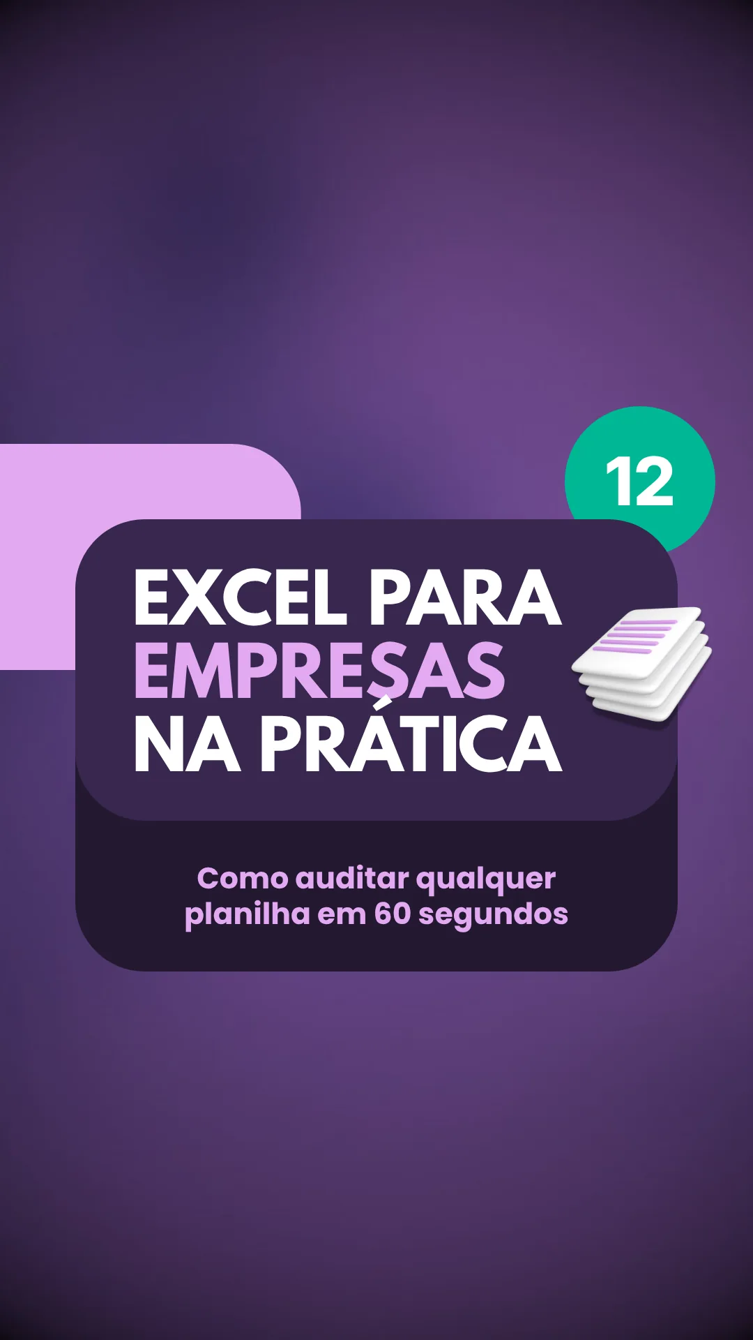 Capa do vídeo: Quatro pilares de uma planilha empresarial profissional