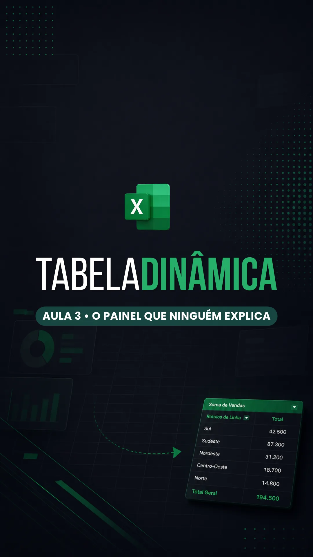 Capa do vídeo: Tabela dinâmica: domine as quatro áreas do painel de campos