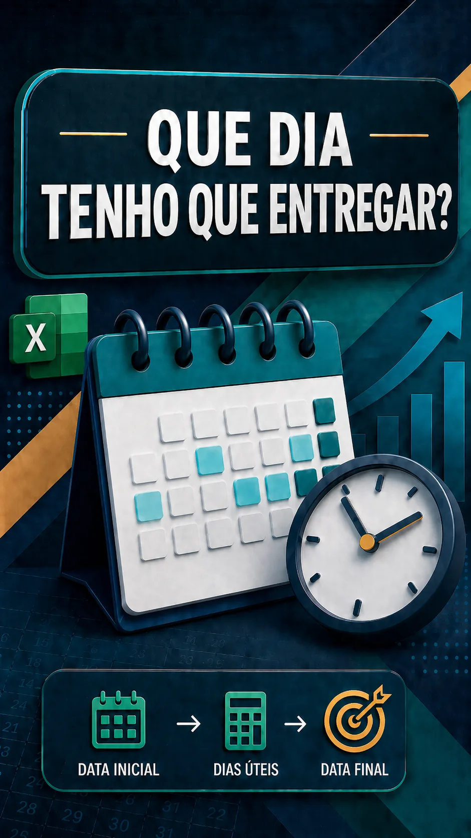 Capa do vídeo: DIATRABALHO(): calcule a data de entrega a partir de um prazo em dias úteis