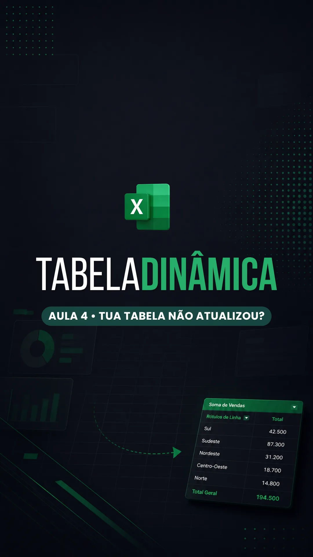 Capa do vídeo: Tabela dinâmica: atualize os dados e expanda o intervalo da fonte