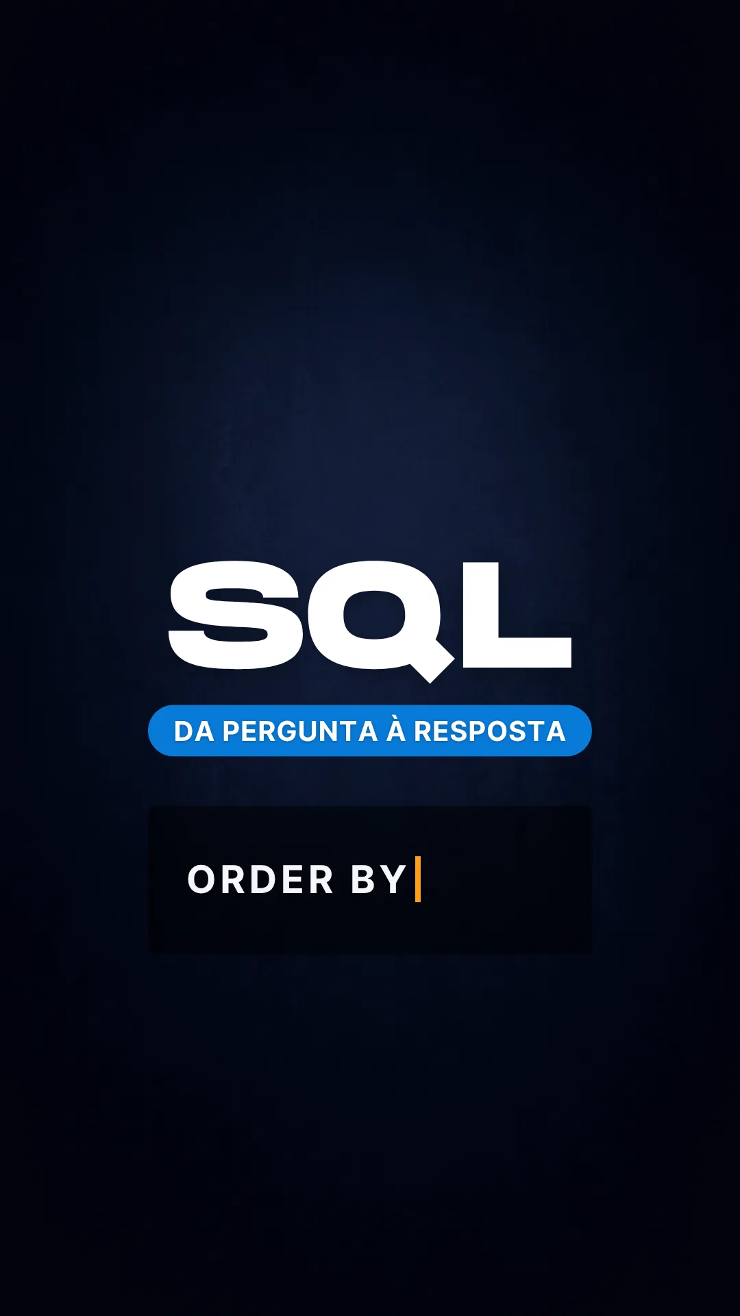 Capa do vídeo: ORDER BY e LIMIT: ordene e limite os registros da consulta