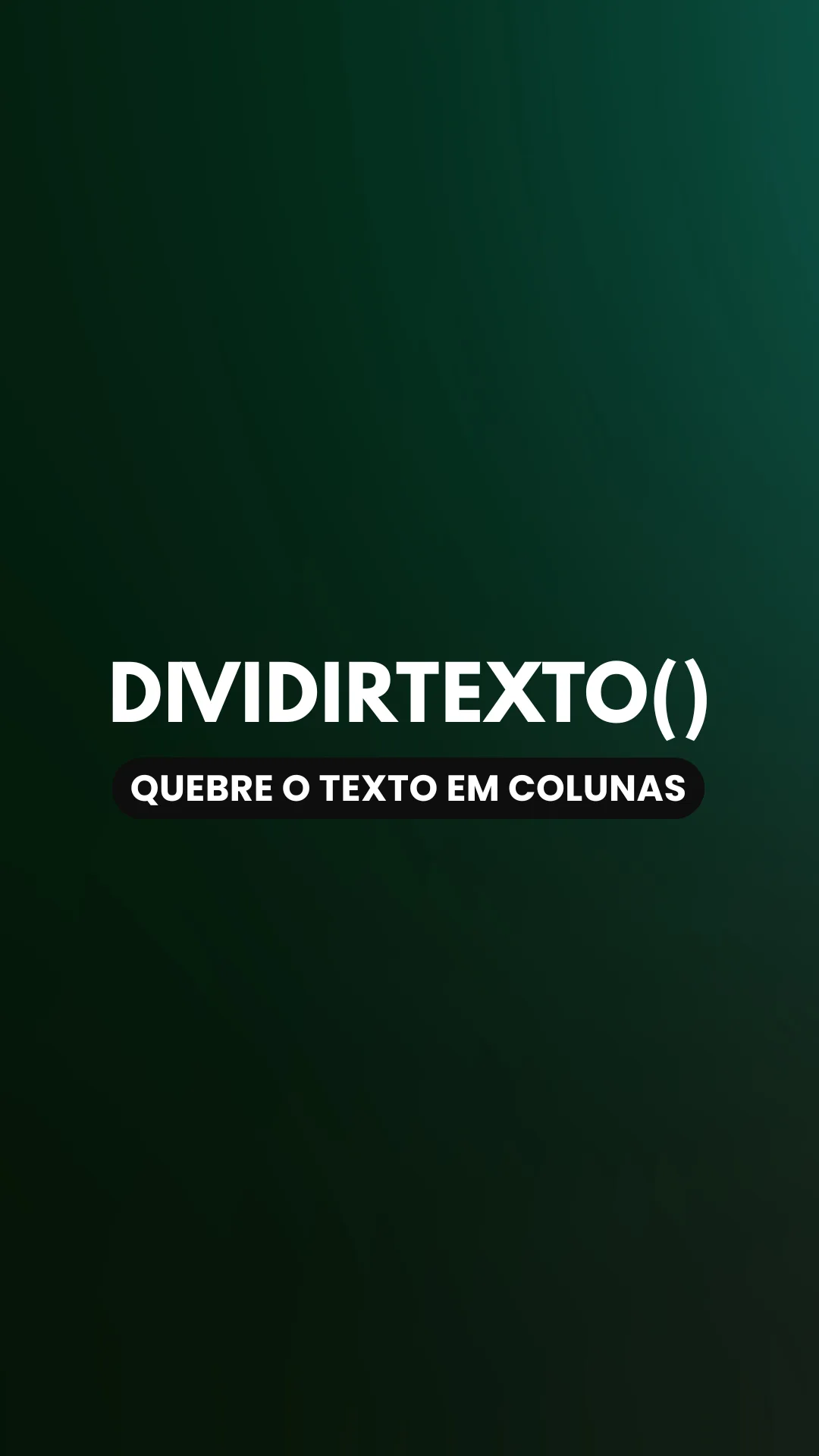 Capa do vídeo: Função DIVIDIRTEXTO(): separe nome, cidade e estado em colunas distintas